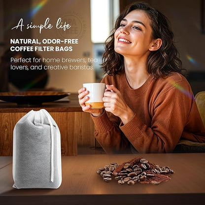 Cold Brew Bags, 4 * 6 Inch Fine Mesh Drawstring Pouches, Fits Mason Jars & - Image 4