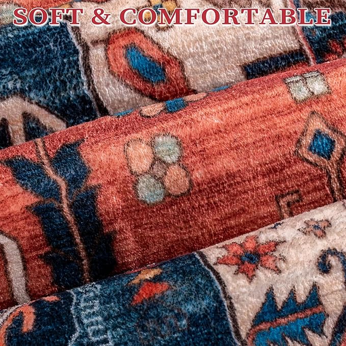 SERISSA 10x14 Area Rugs for Living Room, Large Washable Non-Slip Boho Rug - Image 5