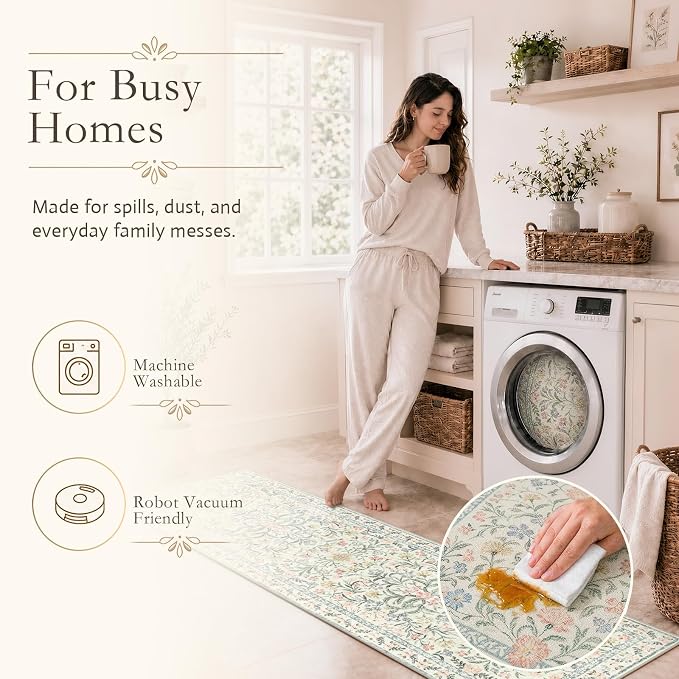 Wonnitar Boho Washable Rug 8x10, Large Area Rug - Image 6