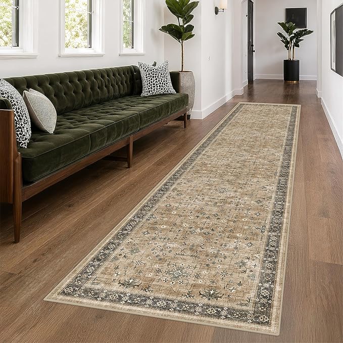 Boho Washable 3x10 Extra Long Runners by HazoHaus