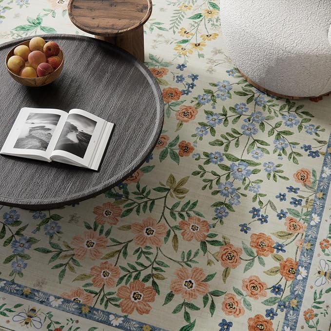 Washable Area Rugs for Living Room: 9x12 Area Rug for Bedroom Vintage Stain - Image 3