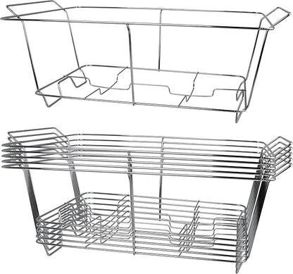 COMFICOVE 6 Pack Chafing Wire Rack Buffet Stand Chrome Frame - Image 2