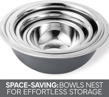 COOK WITH COLOR Stainless Steel Mixing Bowls Set - Image 4