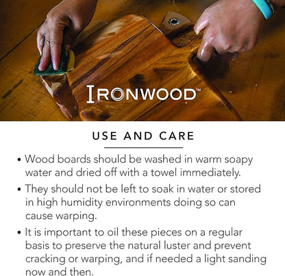 Ironwood Gourmet Oslo End Grain Utility Cutting Board, 14 x 16 Inches, Natural - Image 4