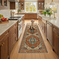 RELEANY Area Rugs Runner 2'6"x8' Washable Non-Slip, Floral Vintage Distress by RELEANY