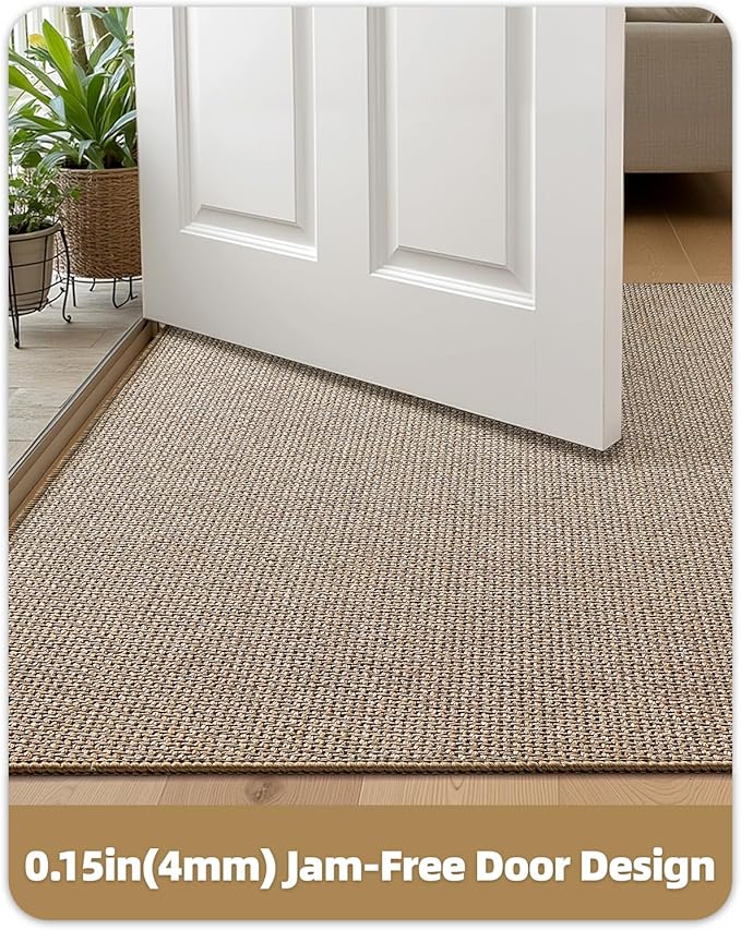 Color&Geometry Ultra Thin Indoor Door Mat 24"x36", Non Slip Rubber Backed Dirt - Image 3