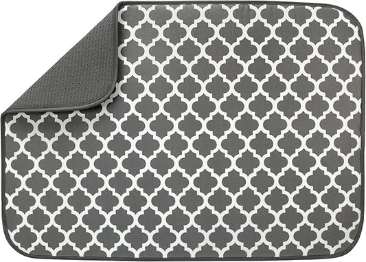 S&T INC. Dish Drying Mat XL, 18” x 24”, Absorbent Microfiber Kitchen Counter Mat by STINC