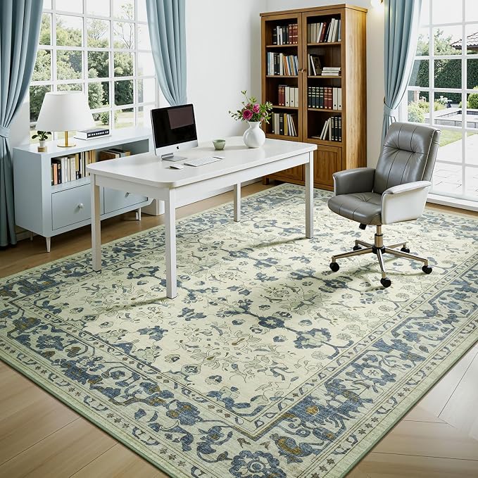 Lessymo Washable Area Rug for Living Room, 9x12 Large Rugs - Image 8
