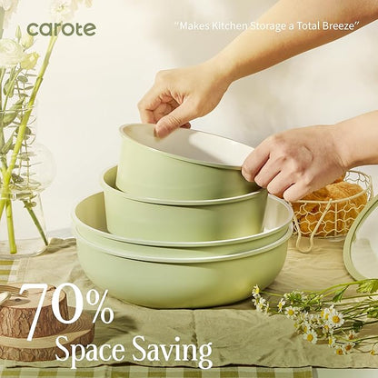 CAROTE 25-Piece Ceramic Cookware Set, Nonstick Pots and Pans Set - Image 6
