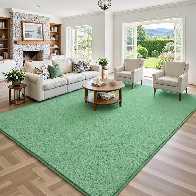 Keeko 4x6 Sage Green Area Rugs for Bedroom, Soft Modern Living Room Rug Indoor - Image 2