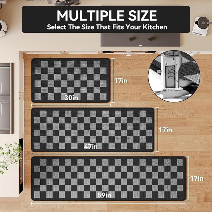 YDKGL Kitchen Mats for Floor Kitchen Rugs Non Slip Washable, Super Absorbent - Image 2