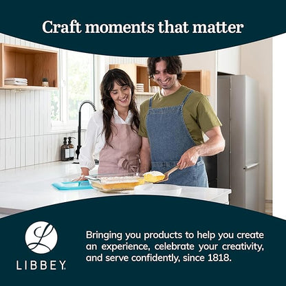 Libbey Baker’s Premium 2 Piece Glass Baking Dish Set, Stackable Casserole Dish - Image 6