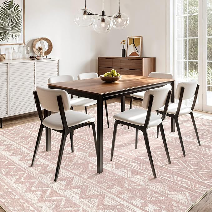 cotiled 9x12 Area Rugs Living Room Rug: Washable Boho Rugs - Image 5