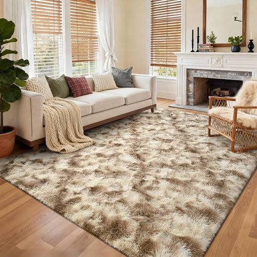 8x10 Ft Extra Large Shag Rugs for Living Room, Tie Dyed Ultra Soft Fluffy Furry - Image 2
