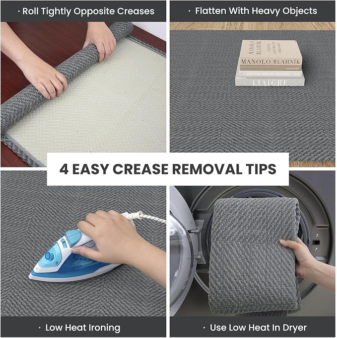 IOHOUZE Small Area Rug 2x3 Washable Woven Rugs - Image 4