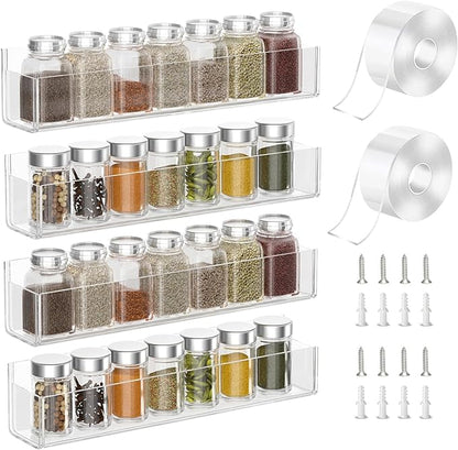 PMMASTO Adhesive Acrylic Spice Rack Organizer - Image 7