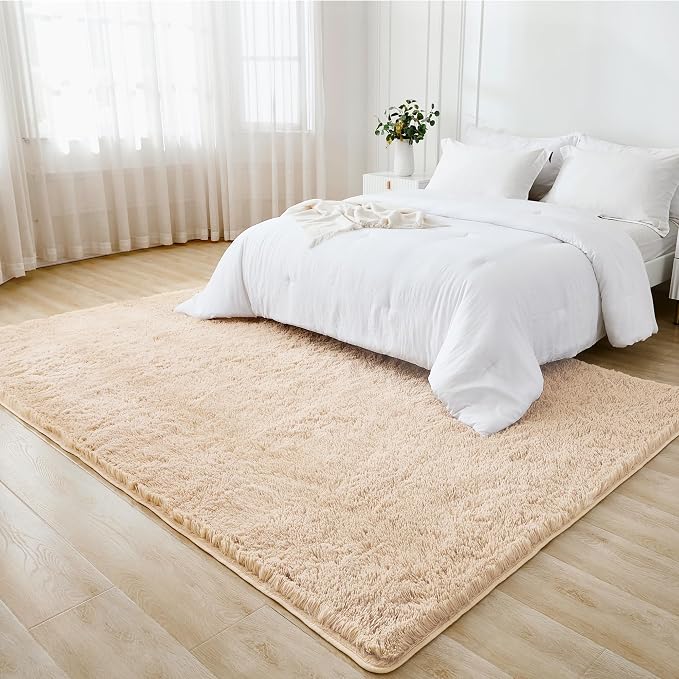 Litanika 5x8 Shag Area Rug for Living Room Bedroom, Non-Shedding Modern Indoor - Image 3