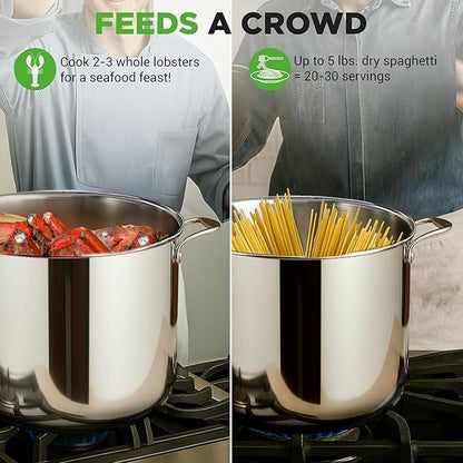 NutriChef 15-Quart Stainless Steel Stock Pot - Image 4