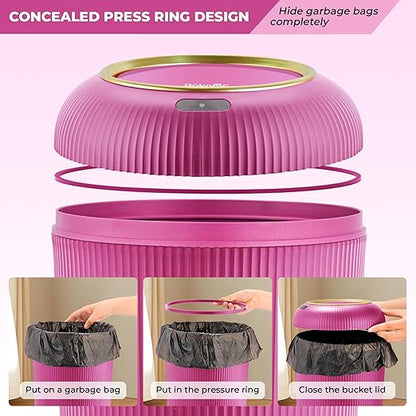 Pukomc Smart Sensor Wastebasket, Convenient and Hygienic Easy to Use, - Image 2