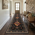 RELEANY Area Rugs Runner 3'x10' Washable Non-Slip, Floral Vintage Distress by RELEANY