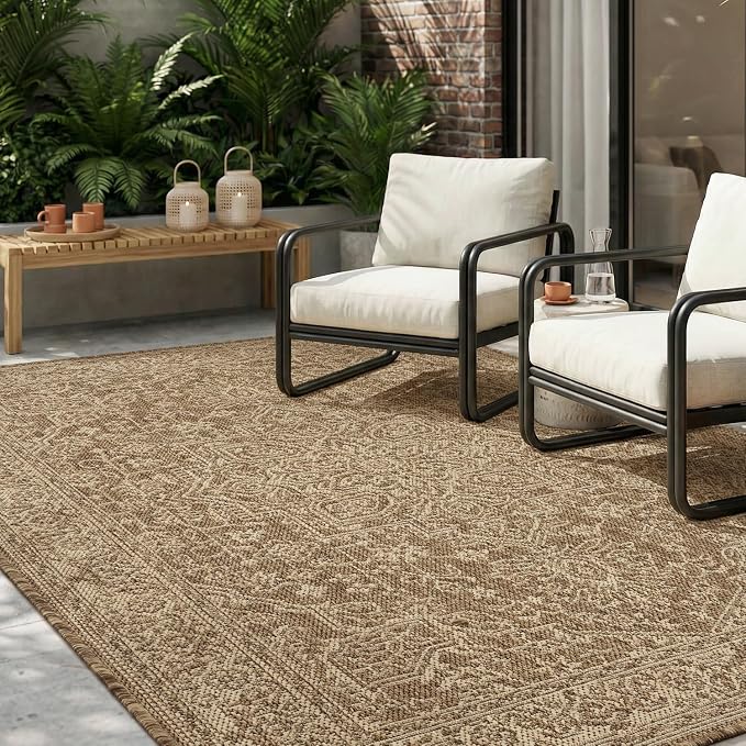 MontVoo-Outdoor Rug-Patio Rug 6x9 ft Polypropylene Indoor Outdoor Rugs Carpet by MontVoo
