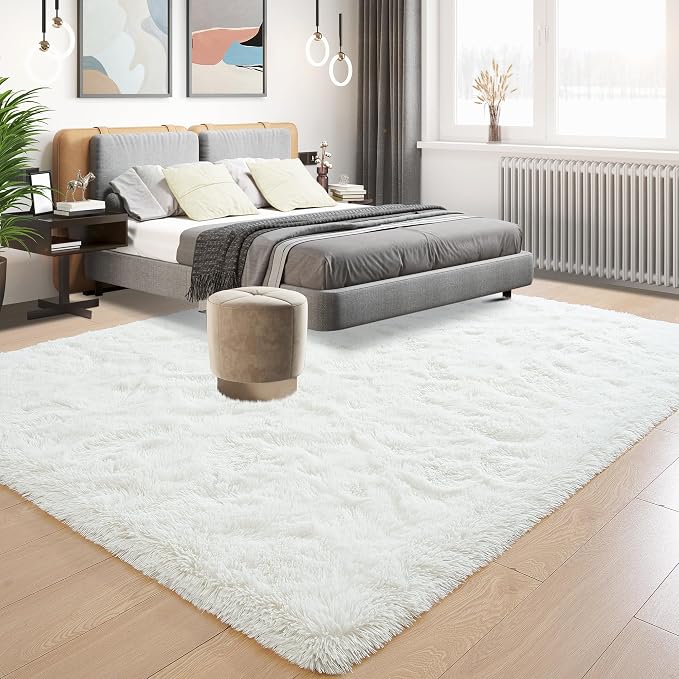Tepook Fluffy Large Rugs for Living Room, Shag Area Rug 6x9 Soft Carpet for - Image 3
