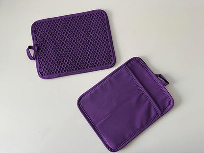 Oven Pot Holder with Pocket Cotton Heat Resistant Coaster Potholder Kitchen Hot - Image 4