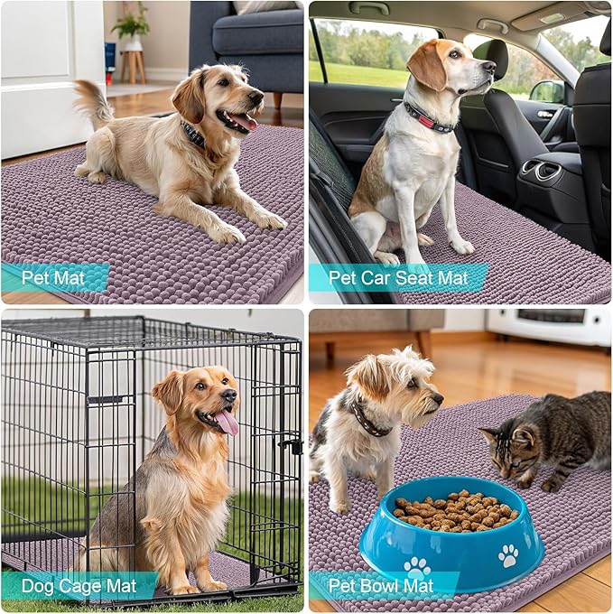 OLANLY Dog Door Mat for Muddy Paws 24x16, Absorbs Moisture and Dirt, Absorbent - Image 7