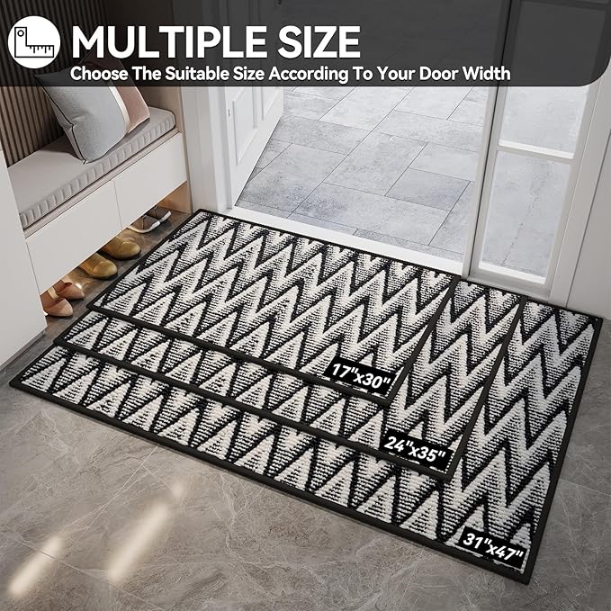 Indoor Door Mat 17x30, Dirt Resistant & Absorbent Doormat - Image 2