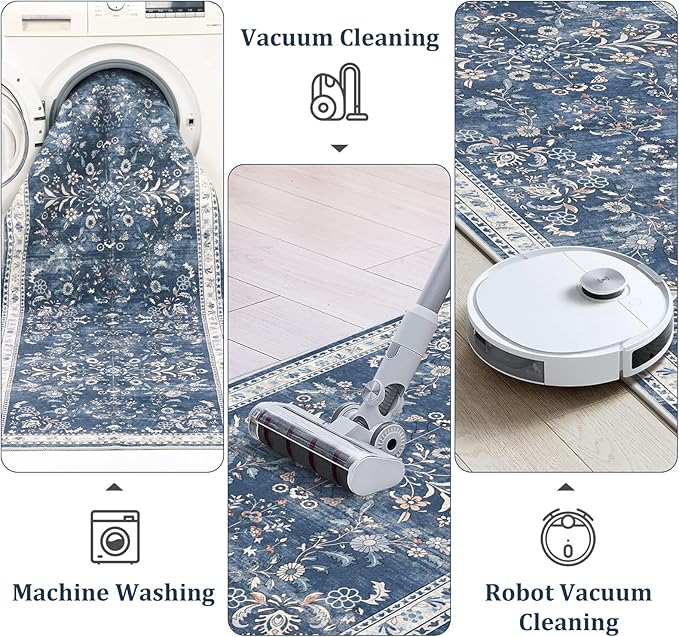 Yamaziot Washable Runner Rug 2x10 – Floral Non Slip Boho Hallway Runner Rug - Image 5