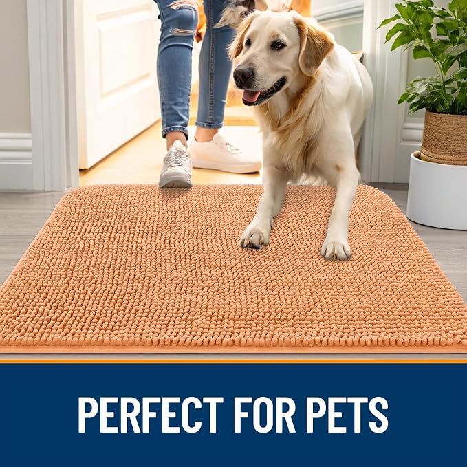 OLANLY Dog Door Mat for Muddy Paws 30x17, Absorbs Moisture and Dirt, Absorbent - Image 6