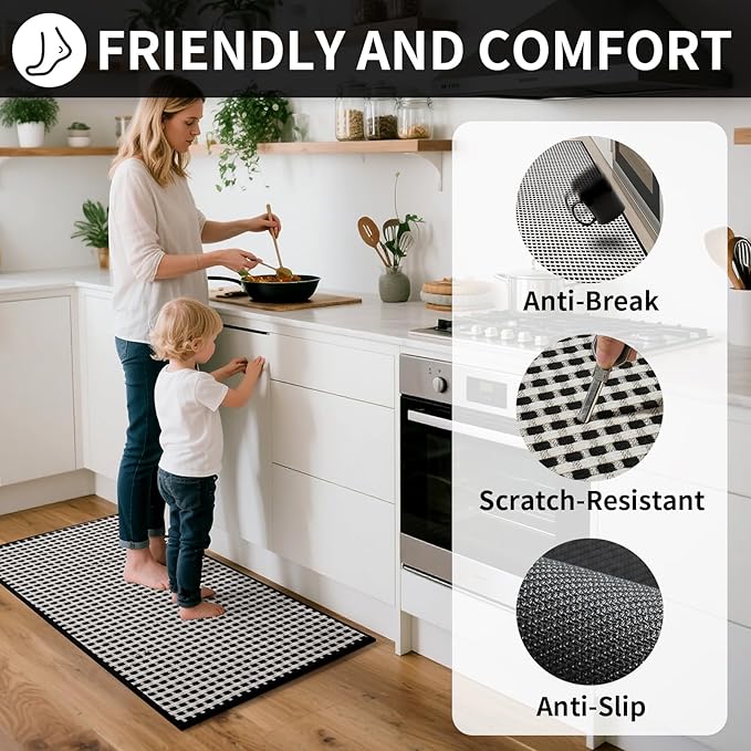 YDKGL Kitchen Mats for Floor, Super Absorbent Kitchen Rugs Non Slip Washable - Image 3