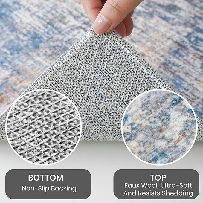IOHOUZE Abstract Area Rug 4x5 Ft Washable Rugs - Image 4