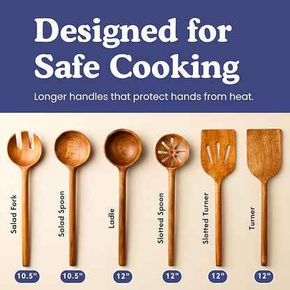 Non-Toxic Cooking Utensils – 6-Piece Kitchen Utensils Set, Glue-Free & - Image 5