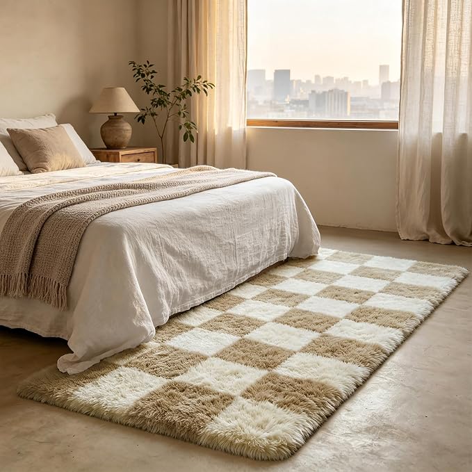Shag Runner Rug for Bedroom Living Room 2x6 Upgrade Non-Slip Fluffy Soft - Image 3