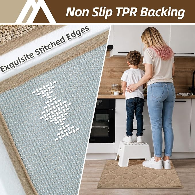 COSY HOMEER Kitchen Rugs 24"x36" Non-Slip Washable Kitchen Mats - Image 4