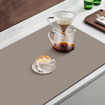 WISELIFE Coffee Mat Super Absorbent Dish Drying Mat Coffee Bar Accessories Match - Image 5