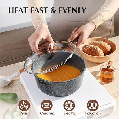 SENSARTE Nonstick Cookware Set 13-Piece, Non Stick Pots and Pans Set - Image 4