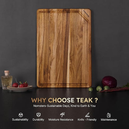 20'' Extra Large Teak Wood Cutting Board - Image 3