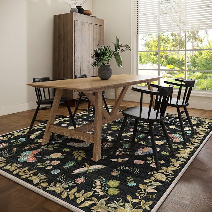 Machine Washable Rugs for Living Room: 6x9 Area Rugs Stain Resistant Non Slip - Image 6