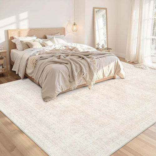 10x12 Area Rugs for Living Room: Vintage Boho Neutral Washable Rug Indoor Soft - Image 2