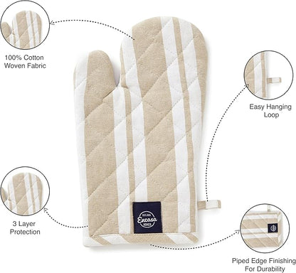 Encasa XO Long 12"x7" Oven Microwave Hand Gloves Mitts - Image 5