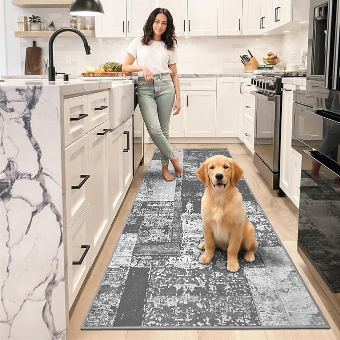 LOCHAS Washable Runner Rugs for Hallway, 2x6 Non Sip Soft Rug for Bedroom - Image 2