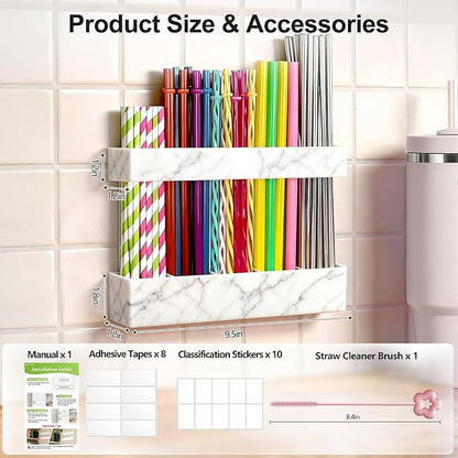 9.5” Large Acrylic Straw Holder - Image 8