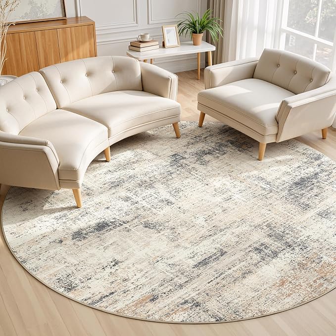 Lofus 8ft Area Rugs for Living Room, Soft Abstract Carpets for Bedroom Dining by Lofus