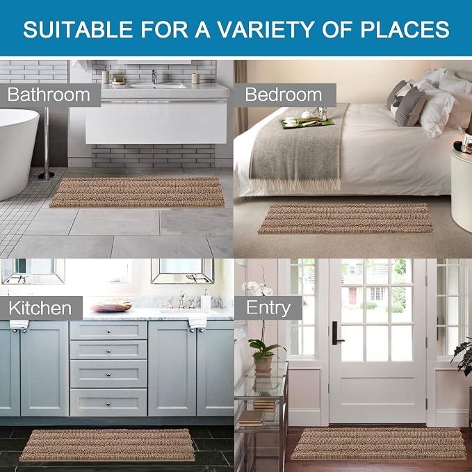 H.VERSAILTEX Bathroom Rugs Bath Rug Set 2 Piece Bathroom Contour Rug Toilet Mat - Image 6