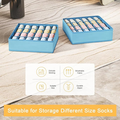 Joyoldelf Sock Organizer Drawer Organizer - Image 3