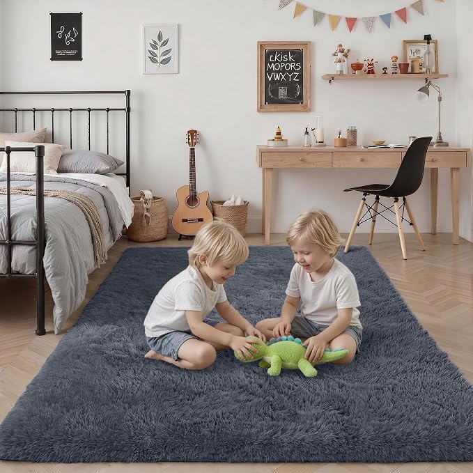 8x10 Area Rugs for Living Room Bedroom: Ultra Soft Fluffy Shag Rug Upgrade - Image 7