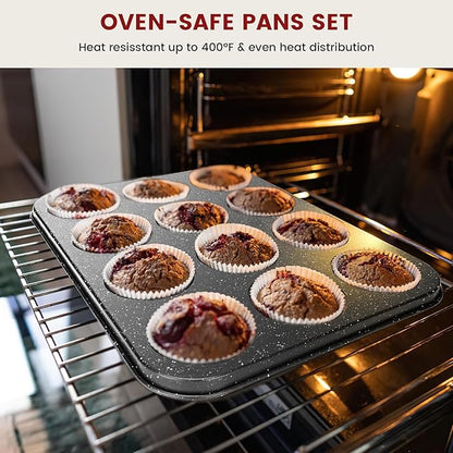 Terlulu 10-Piece Baking Pans Set, Bakeware Sets Nonstick, Baking Set - Image 4