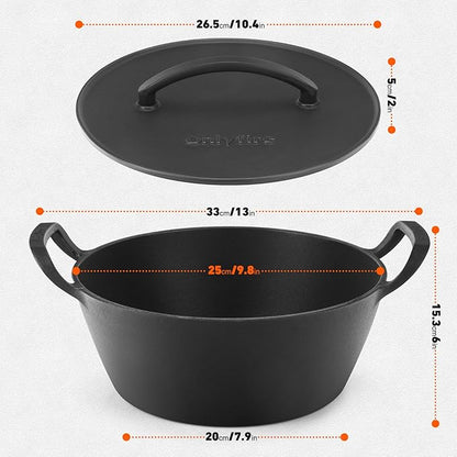 Onlyfire Cast Iron Dutch Oven, Heavy-Duty Dutch Oven Pot - Image 2